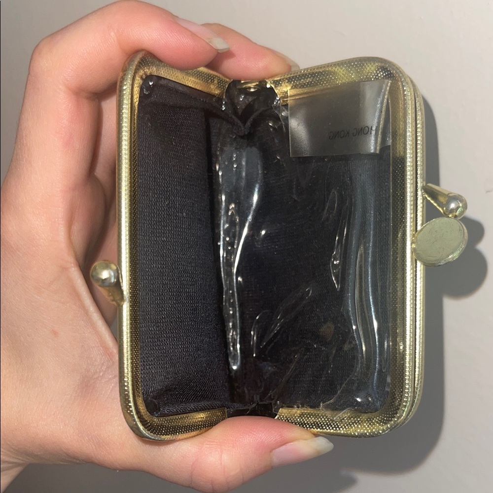 Vintage Elegant Black Leather Coin Purse - Picture 9 of 11